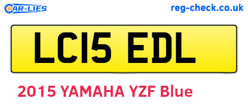 LC15EDL are the vehicle registration plates.