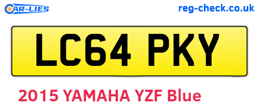LC64PKY are the vehicle registration plates.
