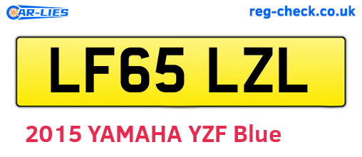 LF65LZL are the vehicle registration plates.