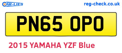 PN65OPO are the vehicle registration plates.