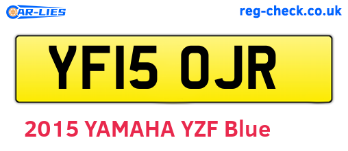 YF15OJR are the vehicle registration plates.