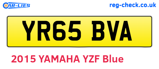 YR65BVA are the vehicle registration plates.