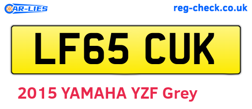 LF65CUK are the vehicle registration plates.
