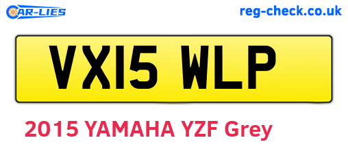 VX15WLP are the vehicle registration plates.