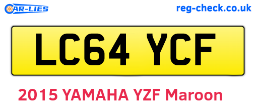LC64YCF are the vehicle registration plates.