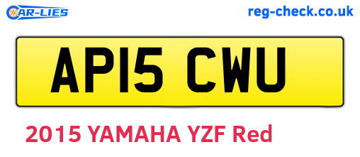 AP15CWU are the vehicle registration plates.