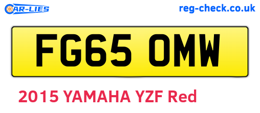 FG65OMW are the vehicle registration plates.
