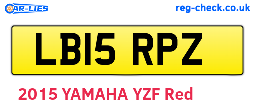 LB15RPZ are the vehicle registration plates.