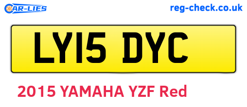 LY15DYC are the vehicle registration plates.