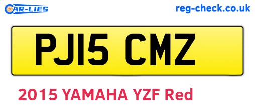 PJ15CMZ are the vehicle registration plates.