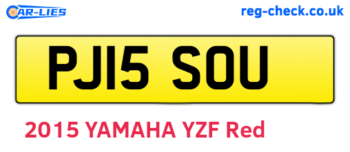 PJ15SOU are the vehicle registration plates.