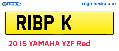 R1BPK are the vehicle registration plates.