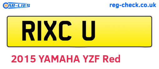 R1XCU are the vehicle registration plates.