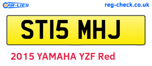 ST15MHJ are the vehicle registration plates.