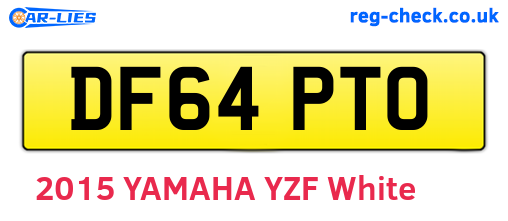 DF64PTO are the vehicle registration plates.