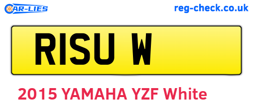 R1SUW are the vehicle registration plates.