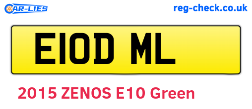 E10DML are the vehicle registration plates.