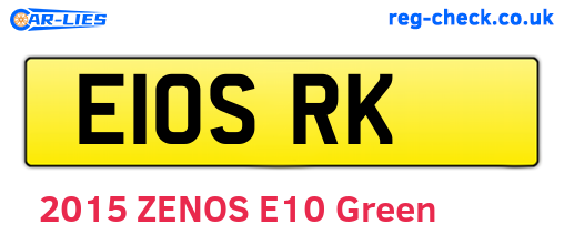 E10SRK are the vehicle registration plates.