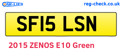 SF15LSN are the vehicle registration plates.