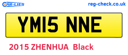 YM15NNE are the vehicle registration plates.