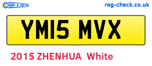YM15MVX are the vehicle registration plates.