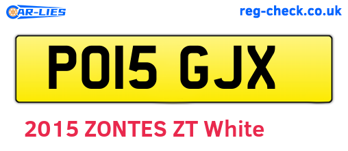 PO15GJX are the vehicle registration plates.