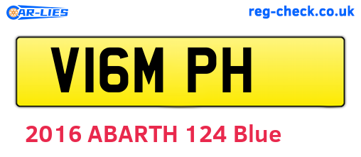 V16MPH are the vehicle registration plates.