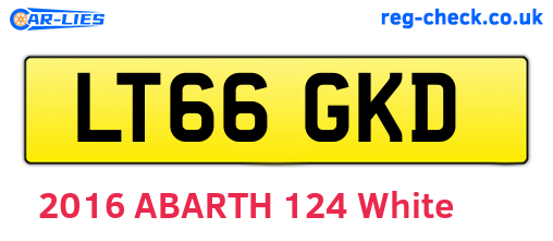 LT66GKD are the vehicle registration plates.