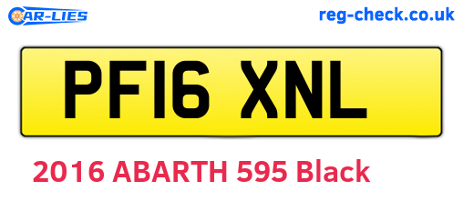 PF16XNL are the vehicle registration plates.