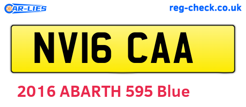NV16CAA are the vehicle registration plates.