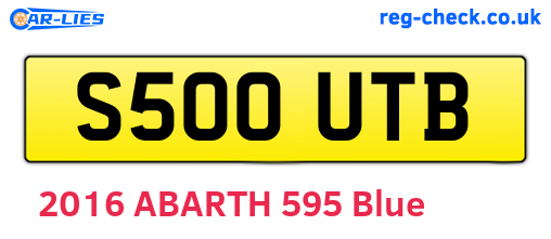 S500UTB are the vehicle registration plates.