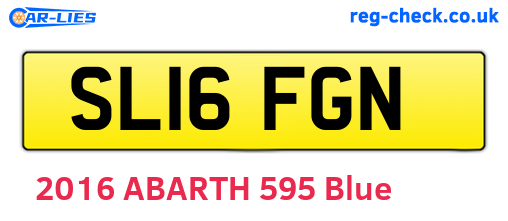 SL16FGN are the vehicle registration plates.