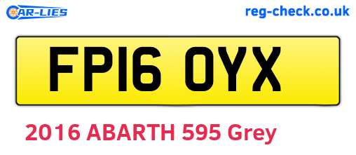 FP16OYX are the vehicle registration plates.