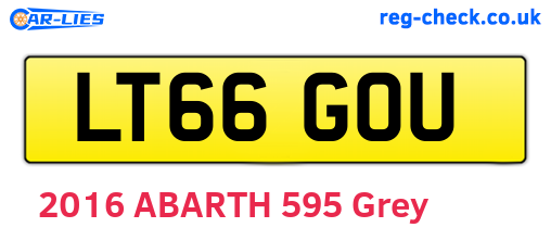 LT66GOU are the vehicle registration plates.