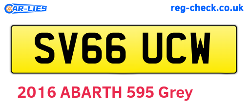 SV66UCW are the vehicle registration plates.