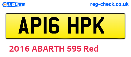 AP16HPK are the vehicle registration plates.