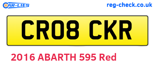 CR08CKR are the vehicle registration plates.
