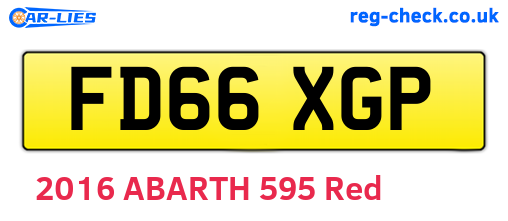 FD66XGP are the vehicle registration plates.