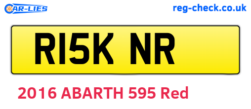 R15KNR are the vehicle registration plates.