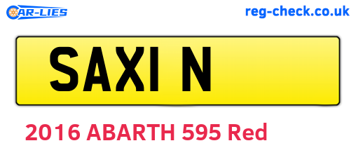 SAX1N are the vehicle registration plates.