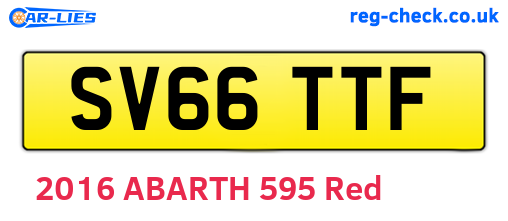 SV66TTF are the vehicle registration plates.