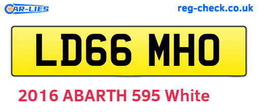 LD66MHO are the vehicle registration plates.