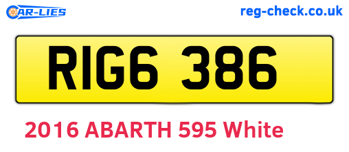 RIG6386 are the vehicle registration plates.