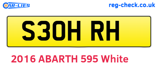 S30HRH are the vehicle registration plates.