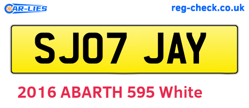 SJ07JAY are the vehicle registration plates.