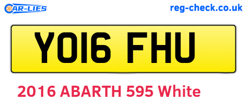 YO16FHU are the vehicle registration plates.