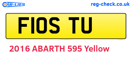F10STU are the vehicle registration plates.