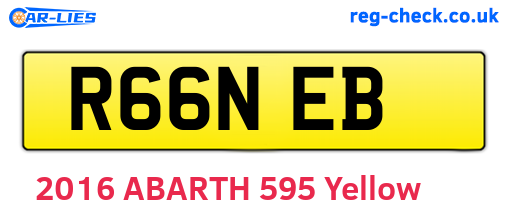 R66NEB are the vehicle registration plates.