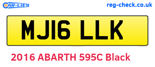 MJ16LLK are the vehicle registration plates.