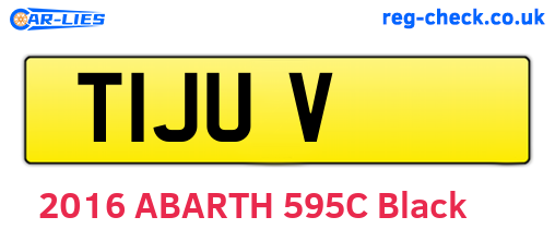 T1JUV are the vehicle registration plates.